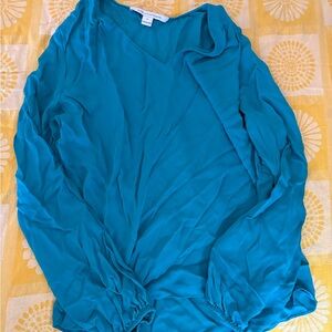 Diane Von Furstenberg Vibrant Blue Blouse